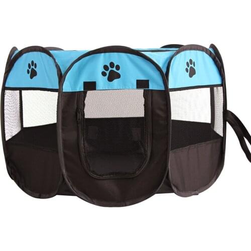 Portable Pet Tent Bed Octagonal Cage House for Cats Dogs Folding Puppy Fence Dog Outdoor Kennel Pet Accessories