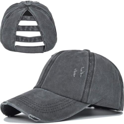 Ponytail Horsetail Plain Baseball Cap Male Cotton Soft Womens Summer Hat With Hip-Hop Mens Baseball Cap BQM088