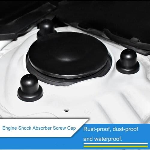 QHCP Car Shock Absorber Screw Caps Shaft Case Protective Nuts Covers Dustproof ABS 6Pcs/Set For Subaru Forester 2019 Car Styling