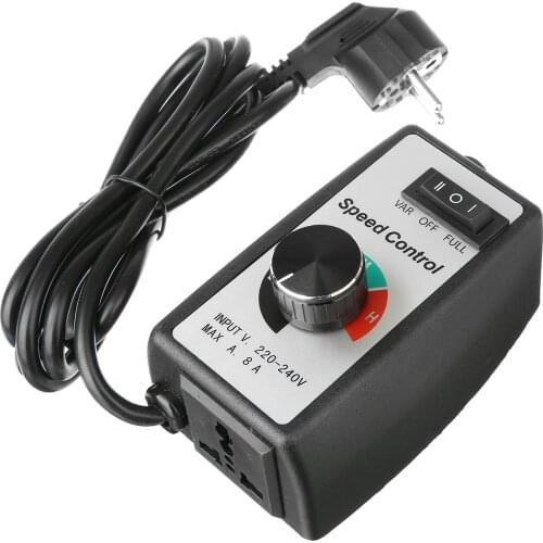 220V-240V 8A Router Speed Control Electric Motor Rheostat Variable Speed Moto Controller EU Plug For Lighting Fans Power Tools