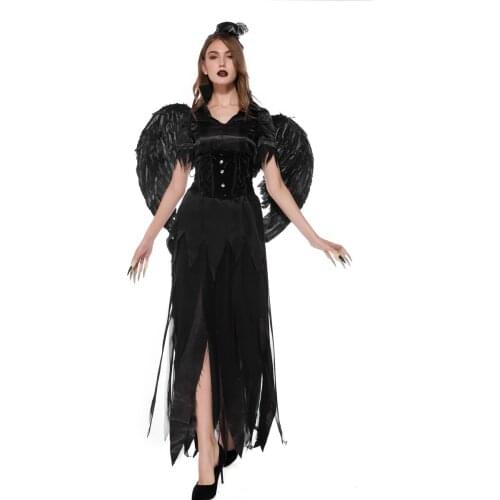 Adult Halloween Sexy Dark Angel Costume Vampire Bride Demons Cosplay Fancy Party Dress costume halloween