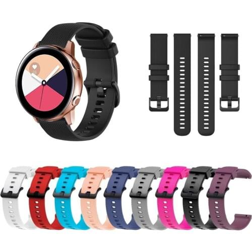 For Samsung Galaxy Watch3 41mm 45mm Silicone Watchband For Galaxy Watch 42mm 46mm Active 2 smart watch Bands Sport Wrist Strap