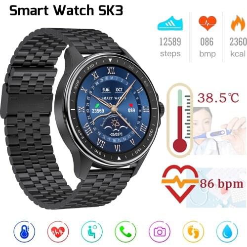 Bluetooth Smart Watches Men Women Smartwatch Heart Rate ECG Tracker Waterproof Steel Belt Pedometer Smart Sport Watch Men 2021