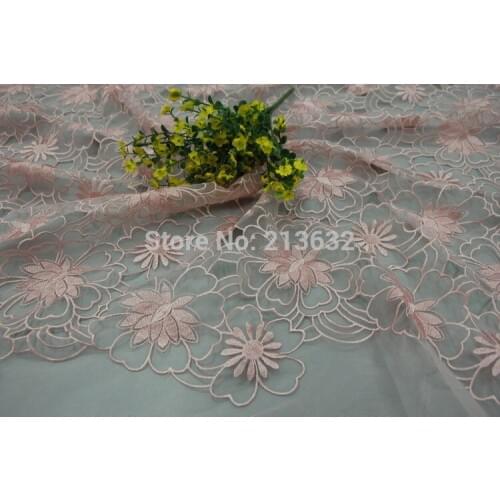 POp103-58 textile fashion full embroidery fabric computer embroidery garment skirt cloth wholesale lace fabric sewing tulle 2017