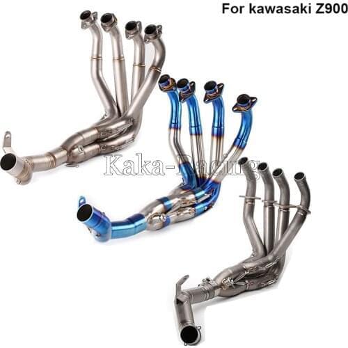 Motorcycle Exhaust Middle pipe Full System Case For Kawasaki Z900 Muffler Front Header Pipe Tube Slip-On With Sensor Z 900 2017