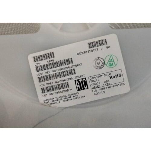 800A390JT250XT Chip high frequency capacitor ATC O505 0.5x0.5 33PF 250V