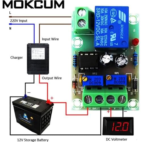 XH-M601 Battery Charging Control Board 12V Intelligent Charger Power Supply Control Module Panel Automatic Charging Stop Power