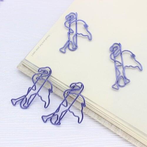 Paperclips Purple Crowned Crane Paper Clip Special Shaped Paper Clip Metal Paper Clip Customized Paper Clips Para Papel Klips