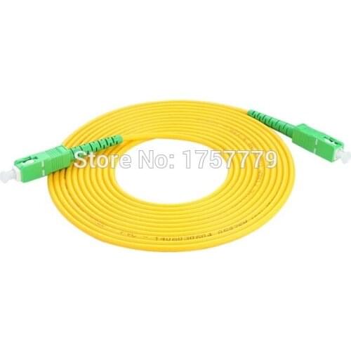 10PCS/bag SCAPC 3M Singlemode Simplex fiber optic patch cord SC 3M 3.0mm FTTH fiber optic jumper Cable