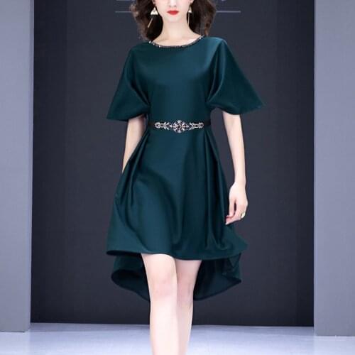 100% Handmade Luxury Royal Blue Rhinestone Belt Black Elastic Waistbands Stretch Cummerbunds For Women Dress Elastic Wide Belts