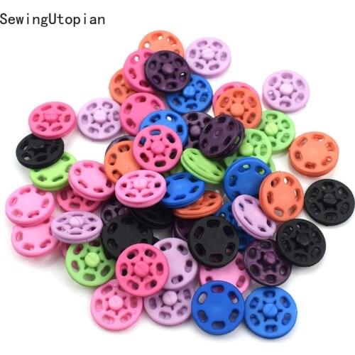 100PCS Small ABS Plastic Snap Fasteners Press Button Stud Sewing Accessory 10mm/11.5/12.5mm/15mm/18mm Buttons