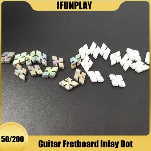 50/200pcs 5*9mm DIY Abalone Mother of Shell Dot Diamond Notched Fingerboard Inlay Maker Dot for Guitar Bass Ukulele