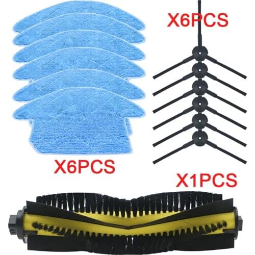 13pcs/set for ilife v7s pro robot Vacuum Cleaner Parts kit ( Main Brush*1+mop Cloths*6+Side Brush*6) FOR Chuwi ILIFE v7s pro