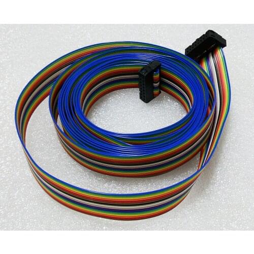 16 Way Flat Color Rainbow Ribbon Cable Wire 16 Pin (1.5 meter), LED display data cable
