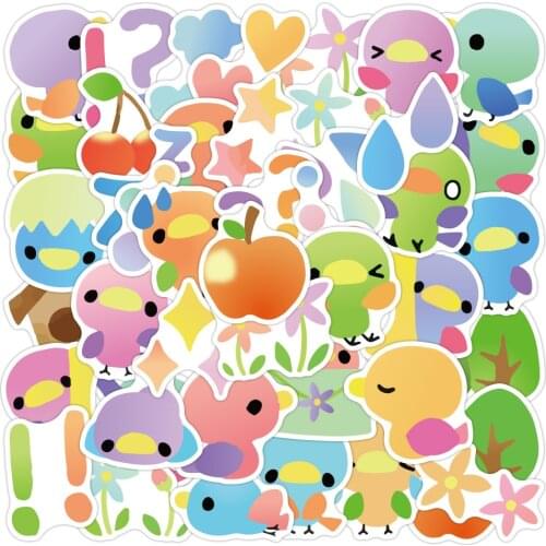 40pcs Lovely Colorful Bird Stickers Paper DIY Decoracion Scrapbooking Office School Supplies Sticker Flakes Kids Toys