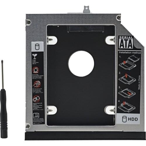 Aluminum 2nd HDD Caddy 12.7mm SATA 3.0 2.5"HDD Box Case Adapter For Lenovo ThinkPad L430 L420 L412 DVD Professional Optibay