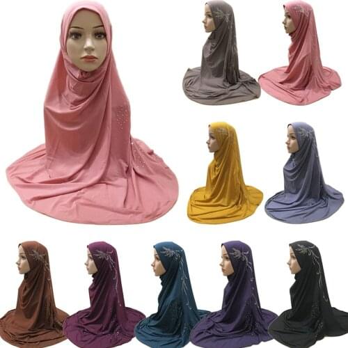 One Piece AI Amira Muslim Women Hijab Rhinestone Turban Instant Scarf Malaysia Worpship Headscarf Islamic Pull On Ready Made Hat
