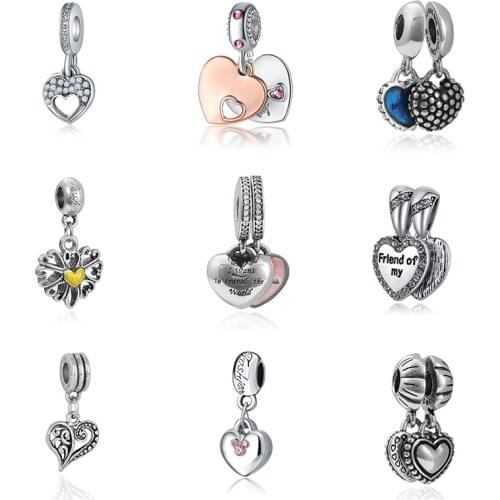 DIY bracelet heart charms bijoux femme sieraden perfumes mujer originales necklace charm jewelry beads