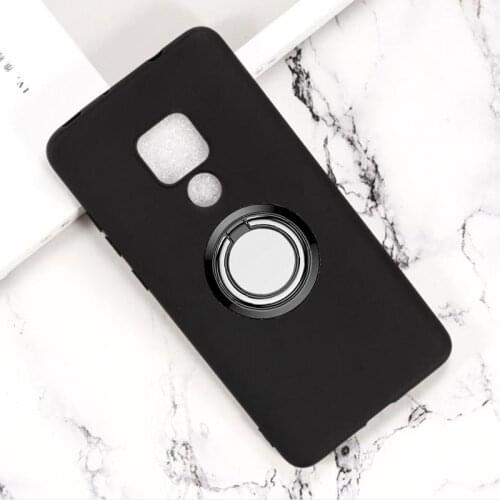 For Huawei Mate 20 Back Ring Holder Bracket Phone Case Cover Phone TPU Soft Silicone Cases ON Huawei Mate20 6.53"