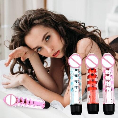 Adult G-spot Dildo Vibrator Jelly Dildo Penis Vibrator Clitoris Stimulator Massager Sex Toys For Women Female Masturbator Multi