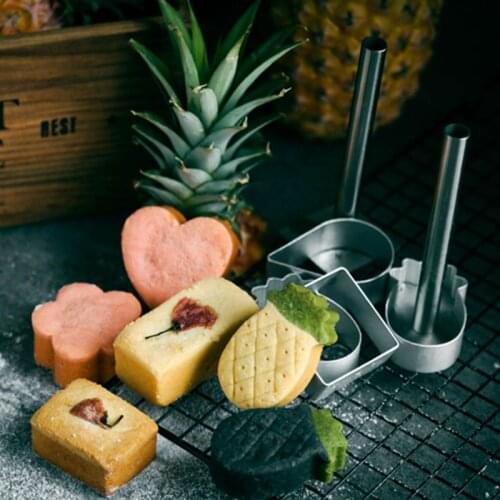 10pcs Square Rectangle Ellipse Heart Pineapple Flower Shape Pie Cake Cookie Mold Baking Biscuit Cutter Stamp Press Cutting Tools