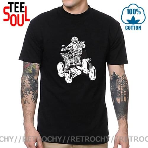 Vintage Squad Motobike Clothing Retro ATV Quad 4 wheeler rider T-shirt Offroad ATV Motorcycle T shirt mens Dirt biker Tee shirt