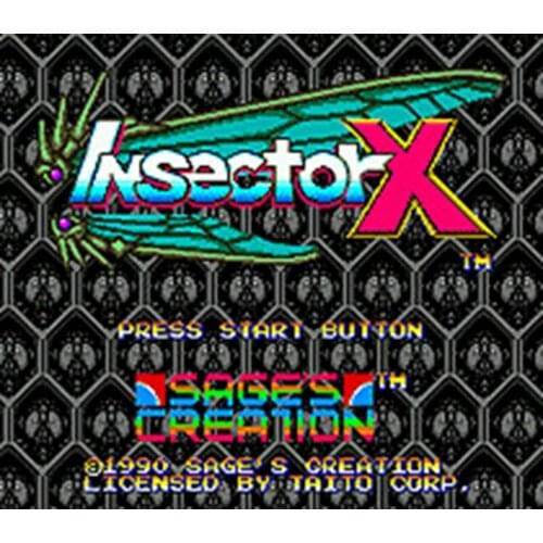 Insector X 16 bit MD Game Card For Sega Genesis Mega Drive