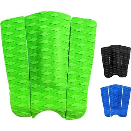 3 Pieces Premium EVA Diamond Patterned Anti-skid Surfing Traction Pad Surfboard Kiteboard Paddleboard Tail Pad Deck Grip
