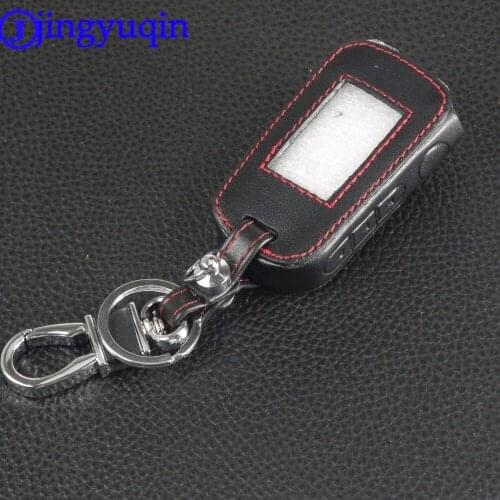 Jingyuqin 5ps/lot A92 Remote 3 Buttons Leather Case Cover For Starline A92/A94/V62/A62/A64 LCD Remote Two Way Car Alarm System