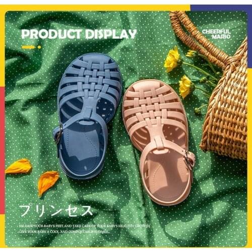 Summer Boys Casual Roman Slippers Children Sandals Baby Girls Toddler Soft Non-slip Princess Shoes Kids Candy Jelly Beach Shoes