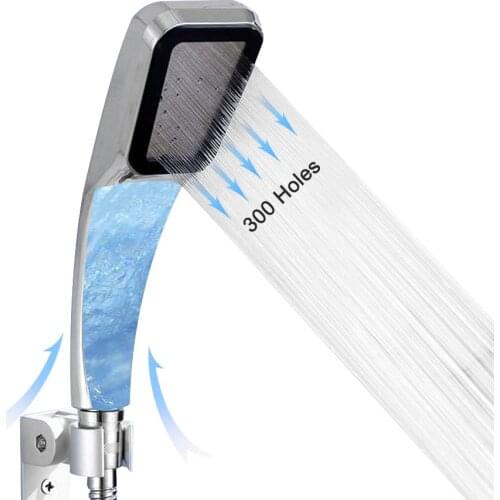 High Pressure Rainfall Shower Head 300 Holes Handheld shower Nozzle for bathroom shower Head Water Saving Filter Spray Accessory