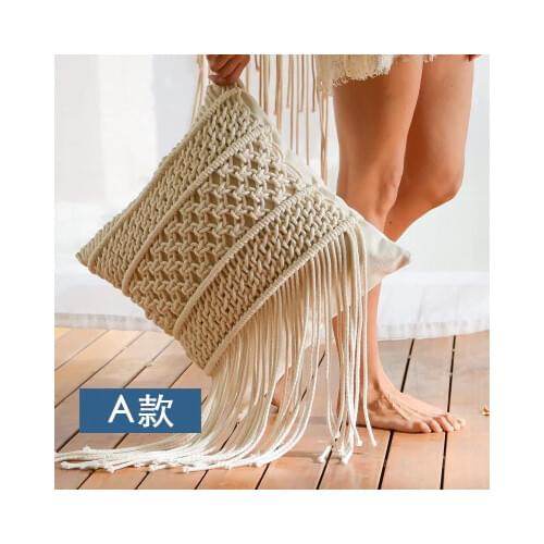 Macrame Pillow Cover Boho Cushion Cover 100% Cotton Wedding Pillow Cover Boho Home Decor, Custom Size and Color