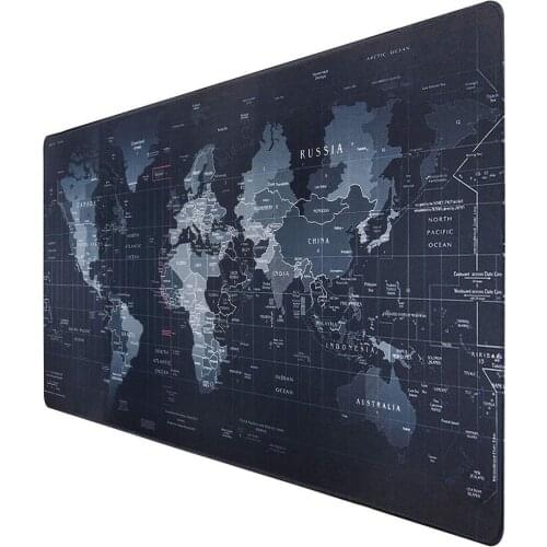Gamer Accessories XXL Anti-slip Natural Rubber PC Computer Keyboard Desk Mat Gaming Mouse Pad New World Map Large Mousepad