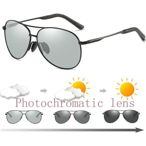 AORON Photochromic Polarized Alloy Sunglasses Women Men Brand Design Eyewear Anti Glare UV400 Glasses HD Fashion Goggles