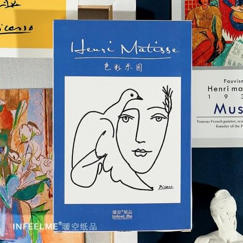 30 Sheets Henri Matisse Retro Oil Painting Postcard Color Paradise Greeting Cards Xmas and New Year Gift Message Card