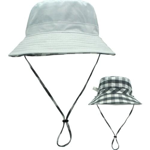 Outfly Kids Bucket Hat Brand Double Side Wear Anti Ultraviolet Sun Hat for Children in Summer Beach Hat