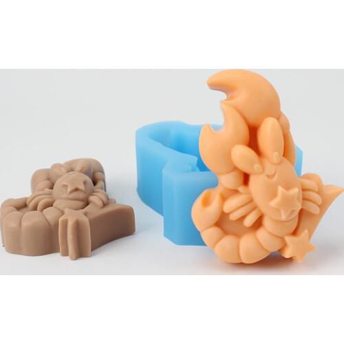 Scorpio Soap Silicone Mold 12 Constellations Themes HandmadeCraft Resin Mould