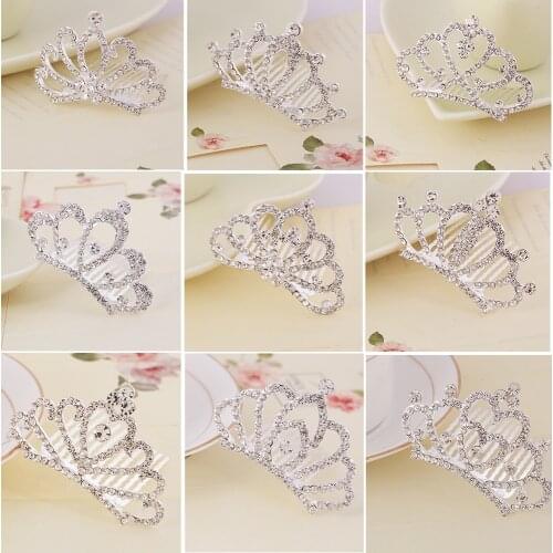 Children Kids Girls Show Tiaras and Crowns Rhinestone Crystal Bridal Crown Princess Wedding Hair Jewelry Party Accessiories