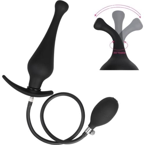 Extend Long Anal Inflatable Plug Max 13cm Ball Anal Pump Huge Anal Plug, Solid Head Butt Plug Prostate Massage Anal Sex Toys
