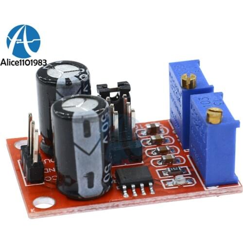 Input DC 5-15V NE555 Duty Cycle and Frequency Adjustable Module Square Wave Rectangular Wave 4.2V-11.4V V-PP Output LED Light