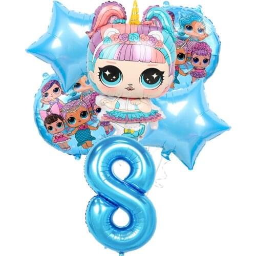 Cartoon Girl Foil Balloons Party Supplies Happy Birthday Party Decoration Kids Faovr Balloon Baby Shower Gifts Party Decor