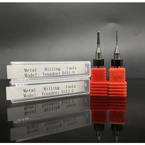 Yenadent Zirconia Metal Emax Shank 4mm CAD CAM Milling Burs with DLC/DC/Rainbow Coating