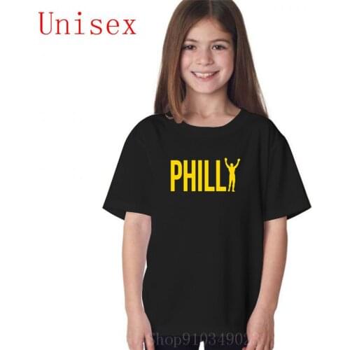 Philly Rocky-Balboa yellow girl clothes t shirt boys kids summer clothes kids clothes girls 8 to 12 suitable popular