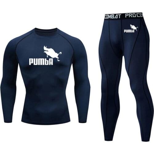 Winter Mens underwear Long underwear Set Skin Track suit Men Sportswear Compression Tights Plus size Shirt O-neck Jogging suit