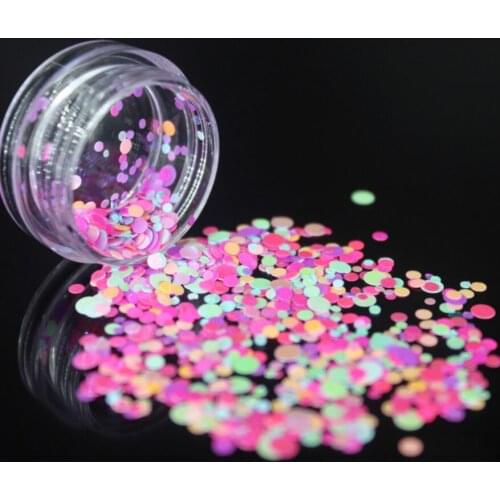 1 Box Shiny Round Ultrathin Sequins Colorful Nail Art Glitter Tips UV Gel 3D Nail Decoration Manicure DIY Accessories TIT23