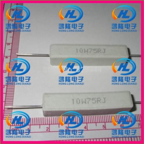 10pcs/lot) 10W 75 ohm +/-5% / 10W 75 ohm 5% / 10W 75RJ