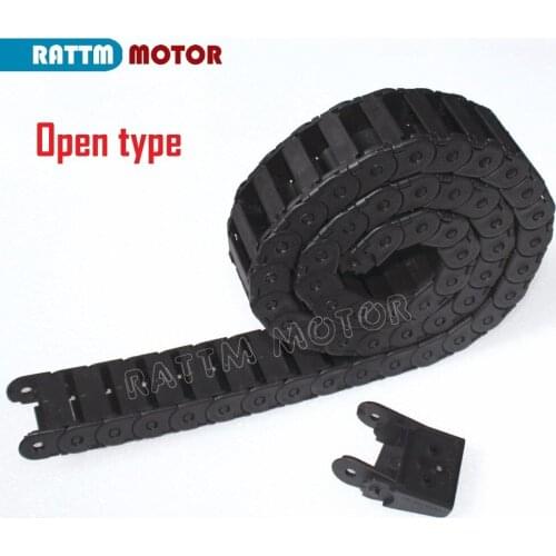 2M 7x7/10x10/10x15/10x20mm R28 small Cable drag chain wire carrier & End connectors plastic towline for CNC Router Machine