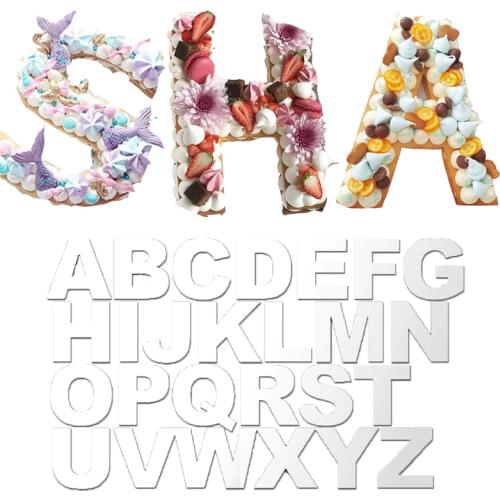 26 Letter Alphabet Shape Cake Mold Cake Decoration Mould Baking Accessorie DIY Decorating Tools For Birthday/Wedding 8/10/12Inch