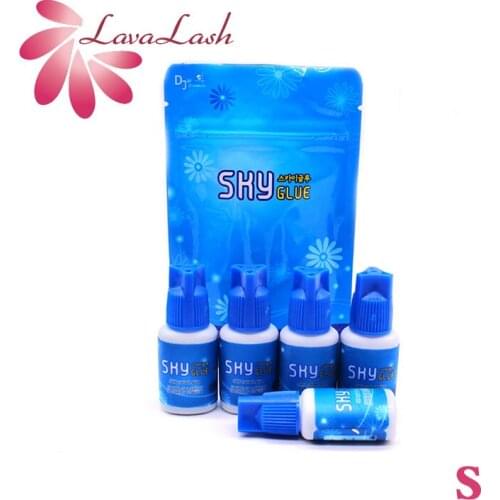 5 Bottles SKY Glue Eyelash Extensions Original Blue Cap Beauty Shop Makeups Tools Korea Lasting Wholesale 5ml With Sealed Bag