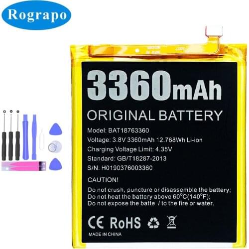 100% Original 3360mAh BAT18763360 Mobile Phone Battery For Doogee Y7 N10 With Tools+Tracking Number